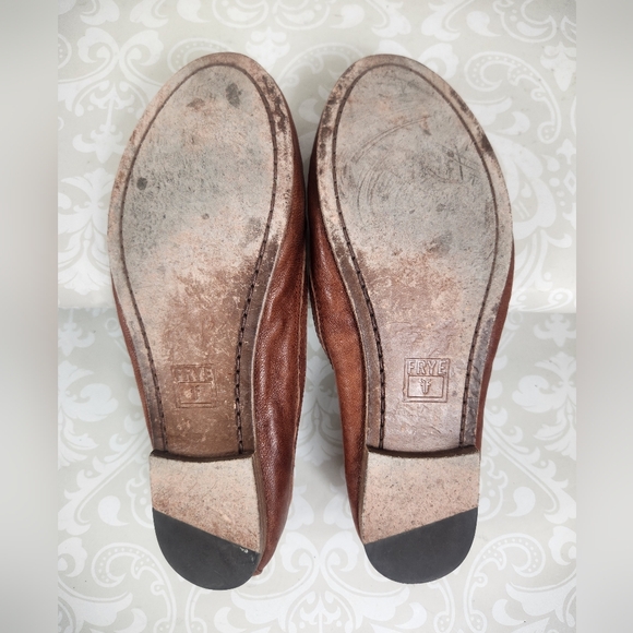Frye Carson Ballet Flats in Cognac - Picture 7 of 7